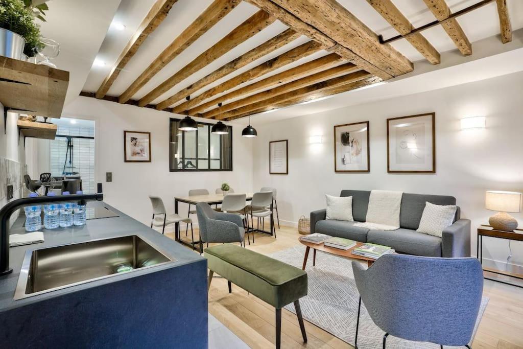 Magnifique Appartement Pour 6 - Montorgueil Paris Luaran gambar